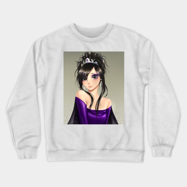 Purple Princess Crewneck Sweatshirt by Mari945